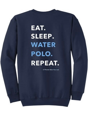 EAT. SLEEP. WATER POLO. REPEAT. Crewneck Sweatshirt